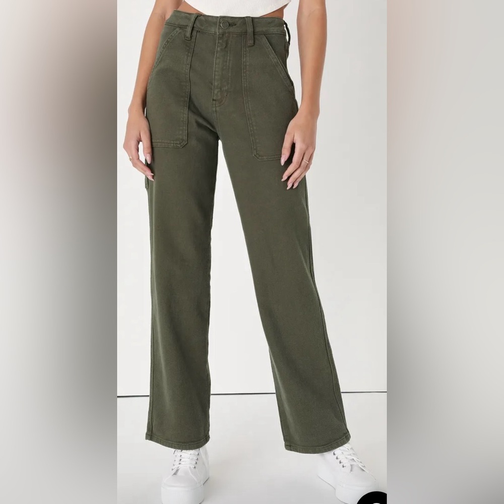 3/$20!!! JBD Olive Green High Rise Carpenter Jeans Size 24
